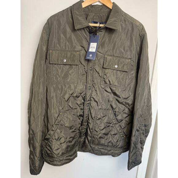 NWT Rainforest Men's Jacket Coat Quilted TOP Olive Green Size XXL MSRP $195 - Picture 1 of 11